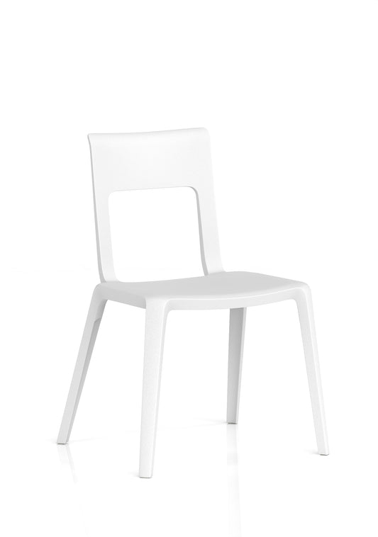 Nest Edge Stacking Cafe & Bistro Chair – Stackable Polypropylene, White/Grey/Green/Red, With or Without Arms, Ready Assembled, 5 Year Warranty