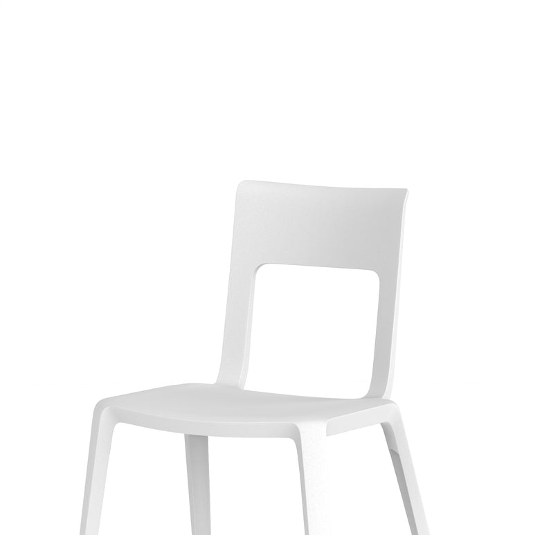 Nest Edge Stacking Cafe & Bistro Chair – Stackable Polypropylene, White/Grey/Green/Red, With or Without Arms, Ready Assembled, 5 Year Warranty