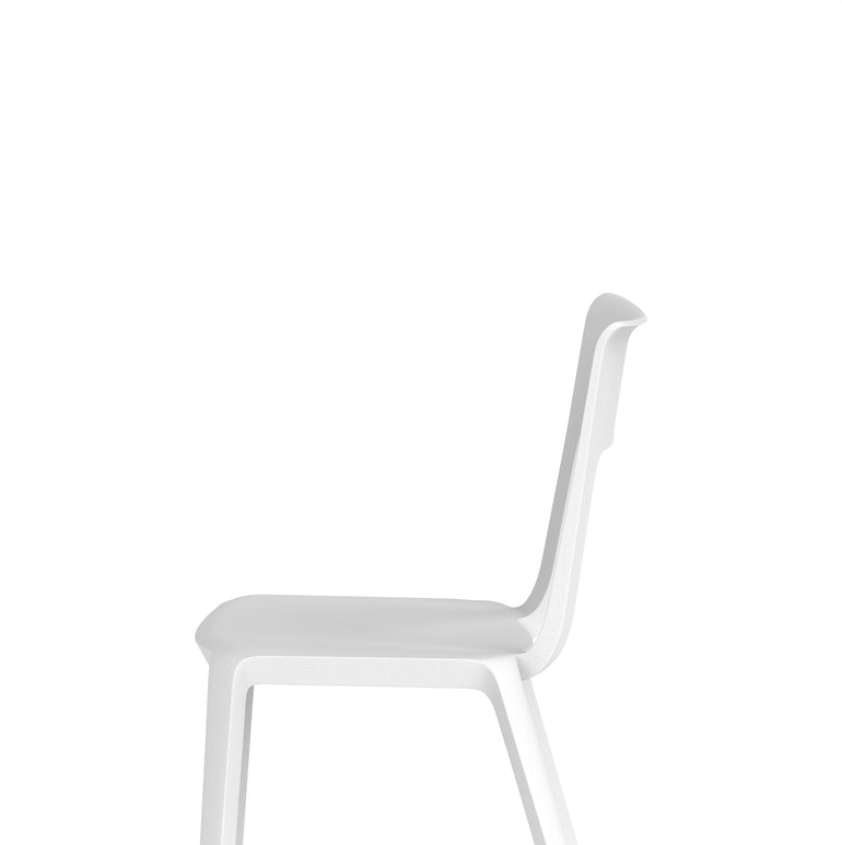 Nest Edge Stacking Cafe & Bistro Chair – Stackable Polypropylene, White/Grey/Green/Red, With or Without Arms, Ready Assembled, 5 Year Warranty