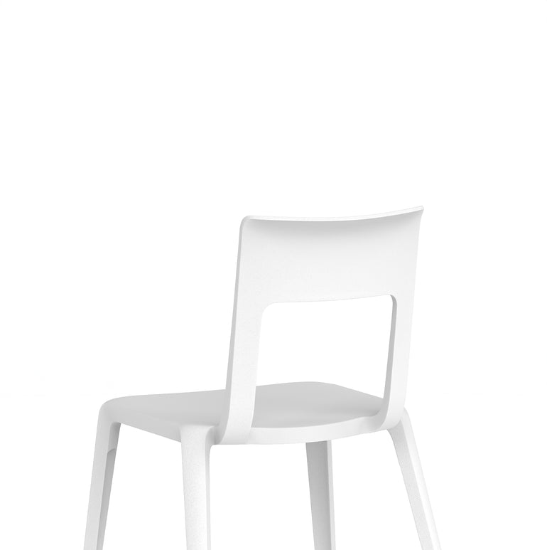 Nest Edge Stacking Cafe & Bistro Chair – Stackable Polypropylene, White/Grey/Green/Red, With or Without Arms, Ready Assembled, 5 Year Warranty