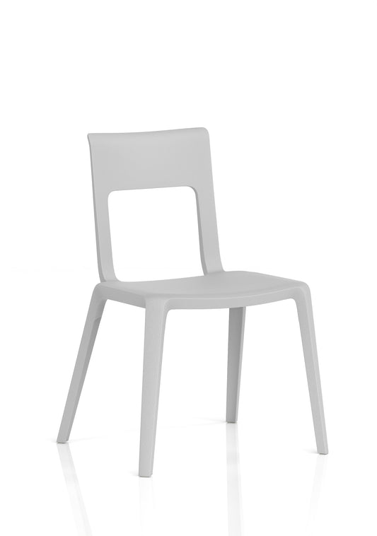 Nest Edge Stacking Cafe & Bistro Chair – Stackable Polypropylene, White/Grey/Green/Red, With or Without Arms, Ready Assembled, 5 Year Warranty