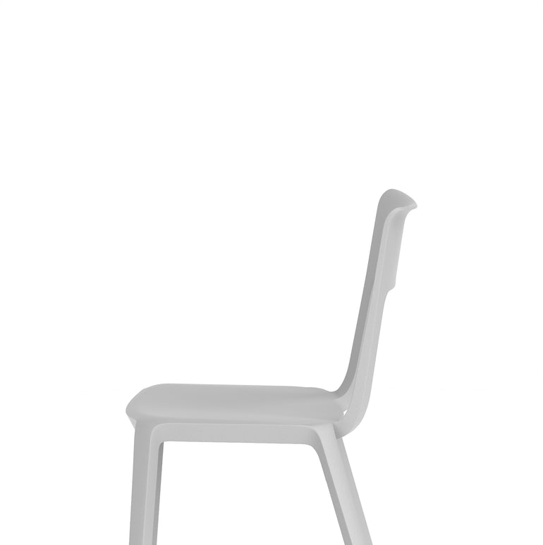 Nest Edge Stacking Cafe & Bistro Chair – Stackable Polypropylene, White/Grey/Green/Red, With or Without Arms, Ready Assembled, 5 Year Warranty