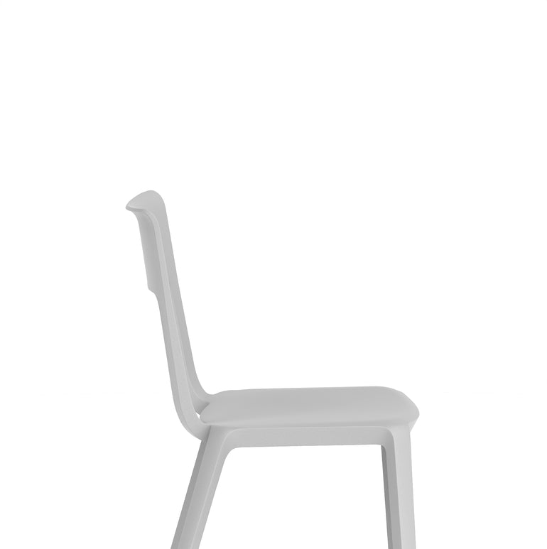 Nest Edge Stacking Cafe & Bistro Chair – Stackable Polypropylene, White/Grey/Green/Red, With or Without Arms, Ready Assembled, 5 Year Warranty