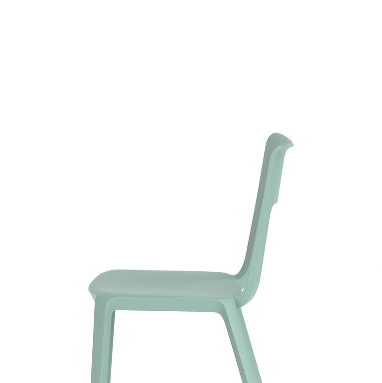 Nest Edge Stacking Cafe & Bistro Chair – Stackable Polypropylene, White/Grey/Green/Red, With or Without Arms, Ready Assembled, 5 Year Warranty