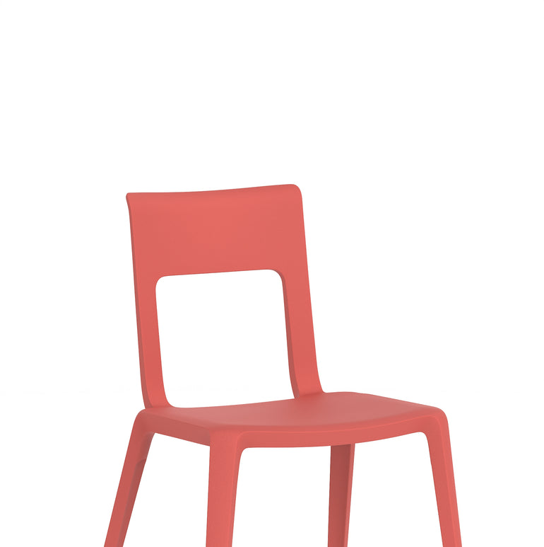 Nest Edge Stacking Cafe & Bistro Chair – Stackable Polypropylene, White/Grey/Green/Red, With or Without Arms, Ready Assembled, 5 Year Warranty