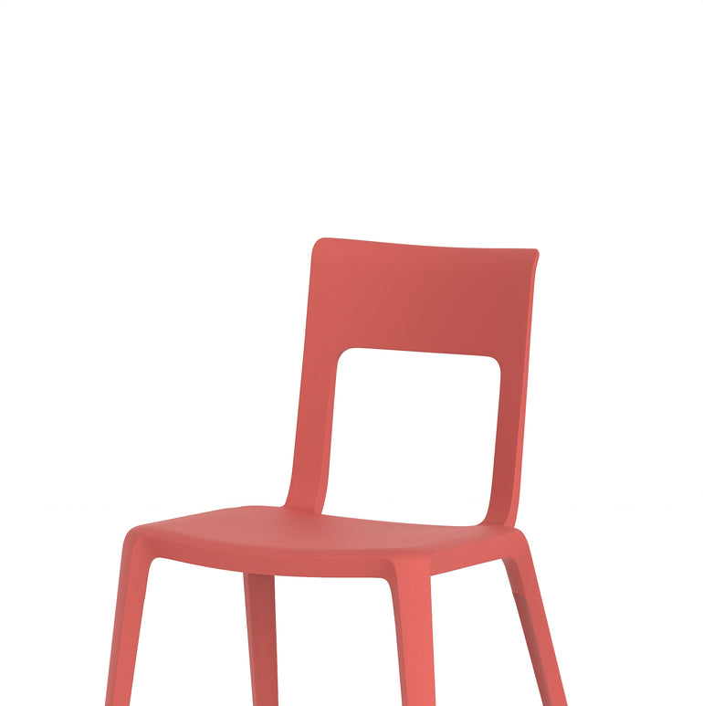 Nest Edge Stacking Cafe & Bistro Chair – Stackable Polypropylene, White/Grey/Green/Red, With or Without Arms, Ready Assembled, 5 Year Warranty