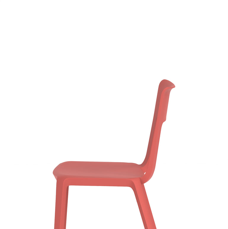 Nest Edge Stacking Cafe & Bistro Chair – Stackable Polypropylene, White/Grey/Green/Red, With or Without Arms, Ready Assembled, 5 Year Warranty