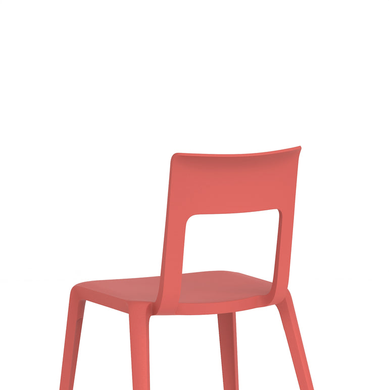 Nest Edge Stacking Cafe & Bistro Chair – Stackable Polypropylene, White/Grey/Green/Red, With or Without Arms, Ready Assembled, 5 Year Warranty