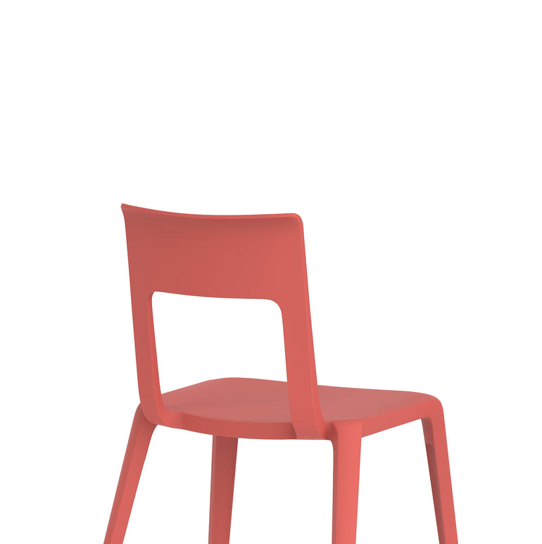 Nest Edge Stacking Cafe & Bistro Chair – Stackable Polypropylene, White/Grey/Green/Red, With or Without Arms, Ready Assembled, 5 Year Warranty