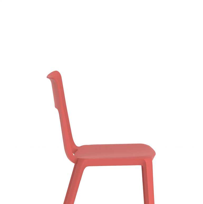 Nest Edge Stacking Cafe & Bistro Chair – Stackable Polypropylene, White/Grey/Green/Red, With or Without Arms, Ready Assembled, 5 Year Warranty