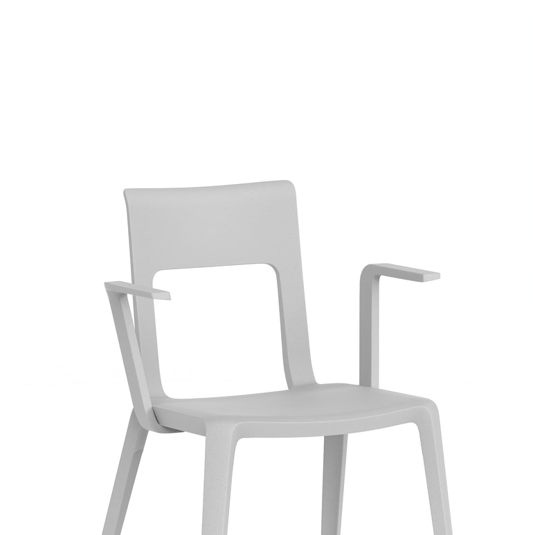 Nest Edge Stacking Cafe & Bistro Chair – Stackable Polypropylene, White/Grey/Green/Red, With or Without Arms, Ready Assembled, 5 Year Warranty