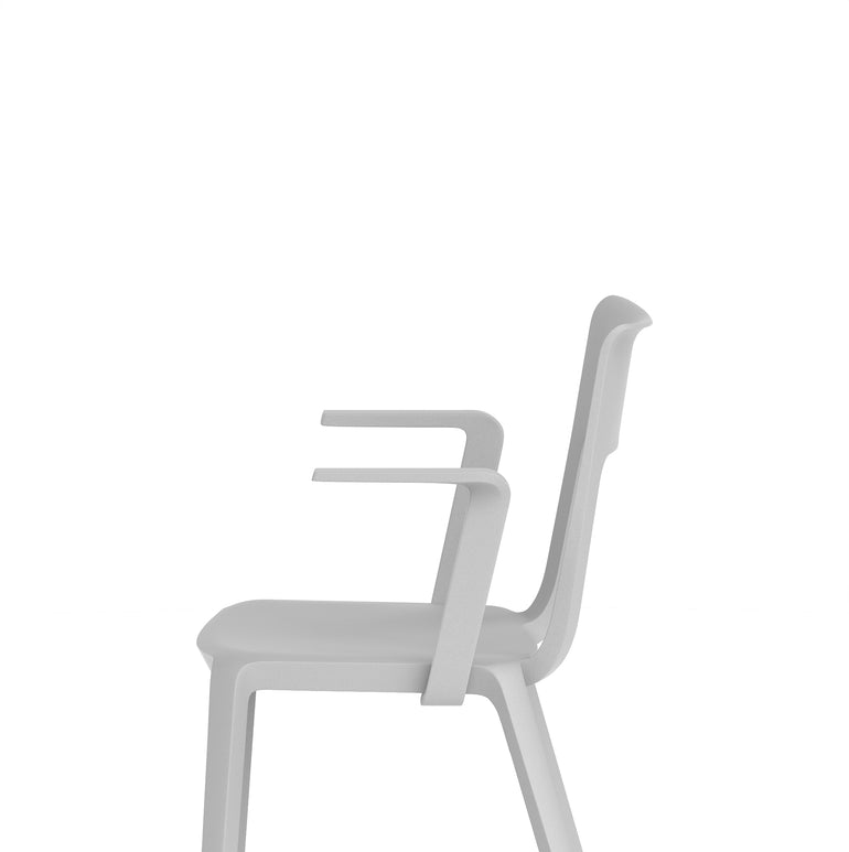 Nest Edge Stacking Cafe & Bistro Chair – Stackable Polypropylene, White/Grey/Green/Red, With or Without Arms, Ready Assembled, 5 Year Warranty
