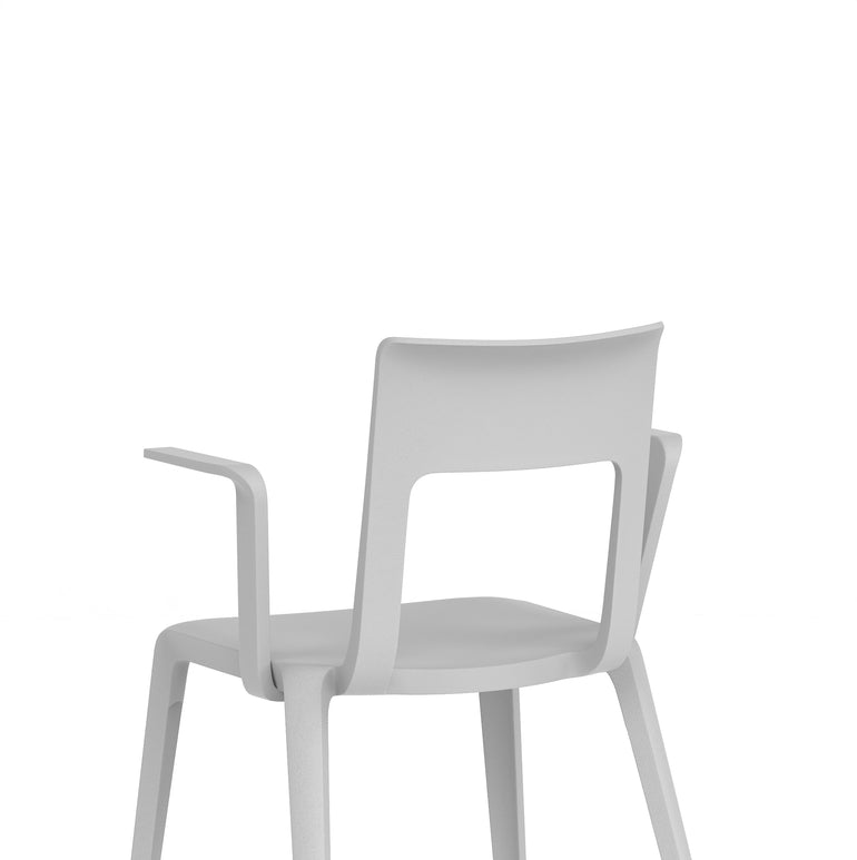 Nest Edge Stacking Cafe & Bistro Chair – Stackable Polypropylene, White/Grey/Green/Red, With or Without Arms, Ready Assembled, 5 Year Warranty