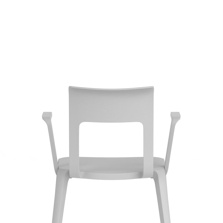 Nest Edge Stacking Cafe & Bistro Chair – Stackable Polypropylene, White/Grey/Green/Red, With or Without Arms, Ready Assembled, 5 Year Warranty