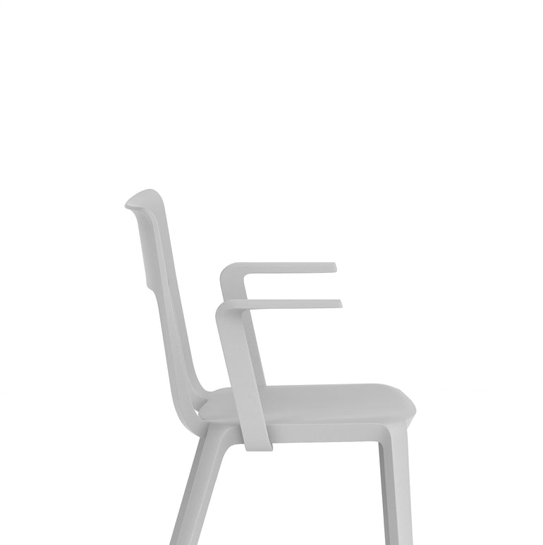 Nest Edge Stacking Cafe & Bistro Chair – Stackable Polypropylene, White/Grey/Green/Red, With or Without Arms, Ready Assembled, 5 Year Warranty