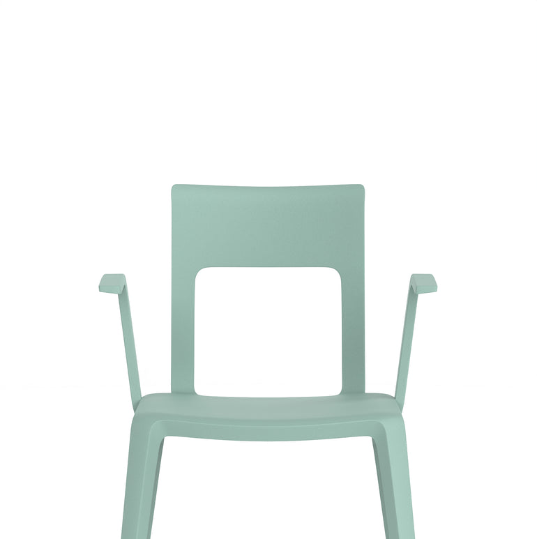 Nest Edge Stacking Cafe & Bistro Chair – Stackable Polypropylene, White/Grey/Green/Red, With or Without Arms, Ready Assembled, 5 Year Warranty