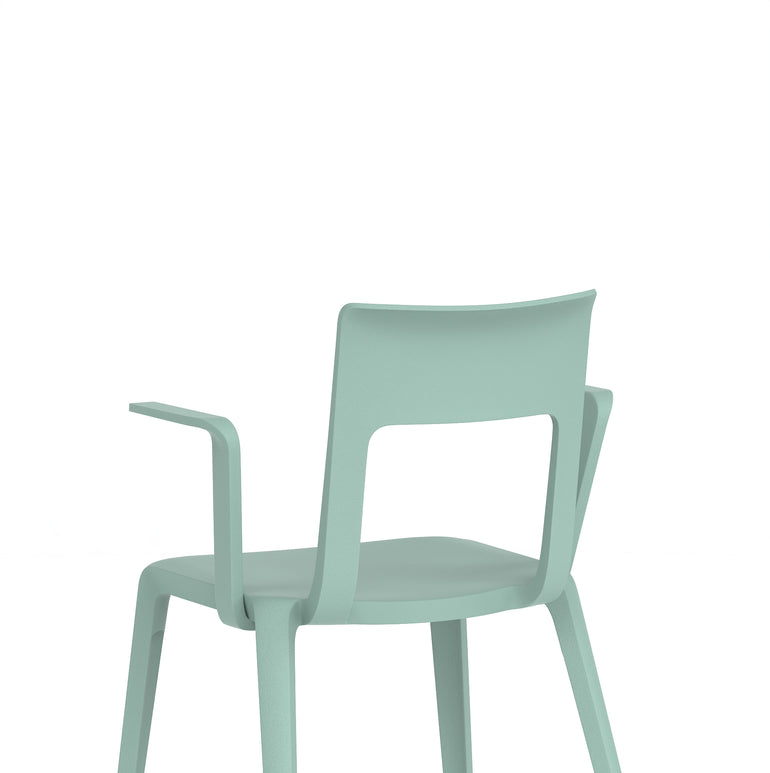 Nest Edge Stacking Cafe & Bistro Chair – Stackable Polypropylene, White/Grey/Green/Red, With or Without Arms, Ready Assembled, 5 Year Warranty