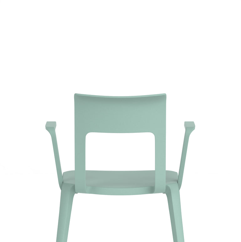 Nest Edge Stacking Cafe & Bistro Chair – Stackable Polypropylene, White/Grey/Green/Red, With or Without Arms, Ready Assembled, 5 Year Warranty