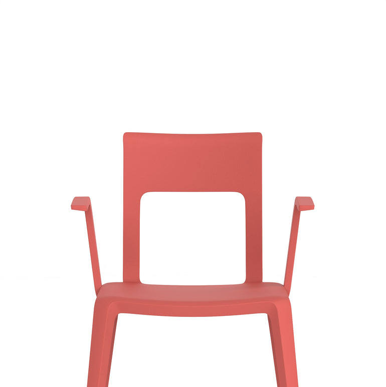 Nest Edge Stacking Cafe & Bistro Chair – Stackable Polypropylene, White/Grey/Green/Red, With or Without Arms, Ready Assembled, 5 Year Warranty