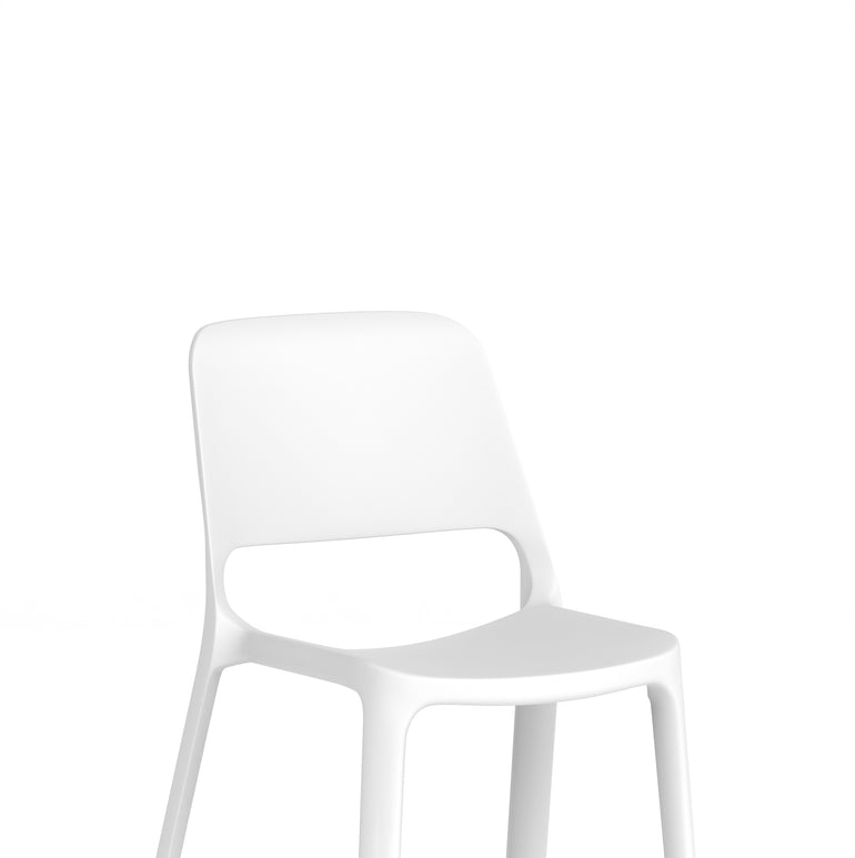 Nest Loop Stacking Cafe & Bistro Chair – Polypropylene, White/Grey/Blue, With or Without Arms, No Assembly, 5 Year Warranty – Modern Space-Saving Office Dining Seating