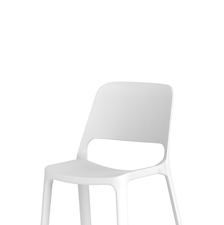 Nest Loop Stacking Cafe & Bistro Chair – Polypropylene, White/Grey/Blue, With or Without Arms, No Assembly, 5 Year Warranty – Modern Space-Saving Office Dining Seating