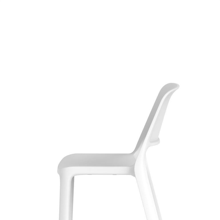 Nest Loop Stacking Cafe & Bistro Chair – Polypropylene, White/Grey/Blue, With or Without Arms, No Assembly, 5 Year Warranty – Modern Space-Saving Office Dining Seating