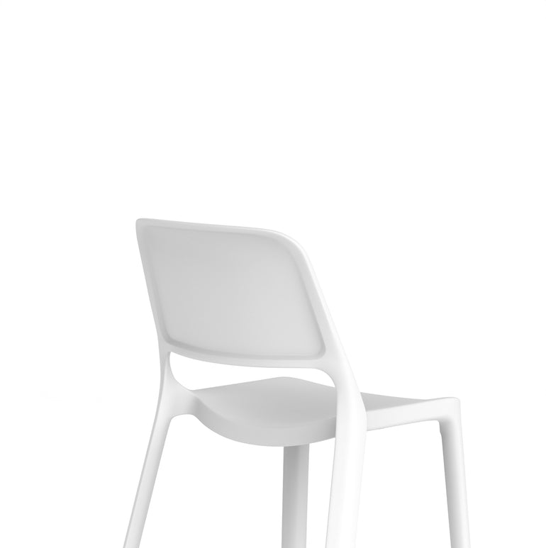 Nest Loop Stacking Cafe & Bistro Chair – Polypropylene, White/Grey/Blue, With or Without Arms, No Assembly, 5 Year Warranty – Modern Space-Saving Office Dining Seating