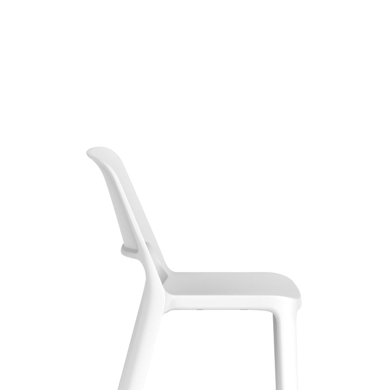 Nest Loop Stacking Cafe & Bistro Chair – Polypropylene, White/Grey/Blue, With or Without Arms, No Assembly, 5 Year Warranty – Modern Space-Saving Office Dining Seating