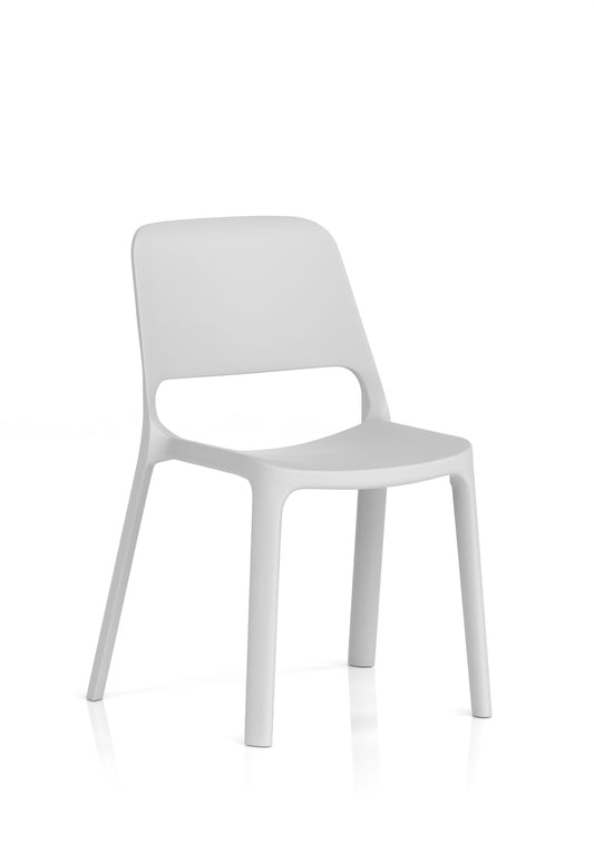 Nest Loop Stacking Cafe & Bistro Chair – Polypropylene, White/Grey/Blue, With or Without Arms, No Assembly, 5 Year Warranty – Modern Space-Saving Office Dining Seating