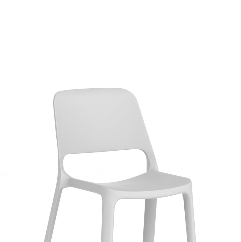 Nest Loop Stacking Cafe & Bistro Chair – Polypropylene, White/Grey/Blue, With or Without Arms, No Assembly, 5 Year Warranty – Modern Space-Saving Office Dining Seating