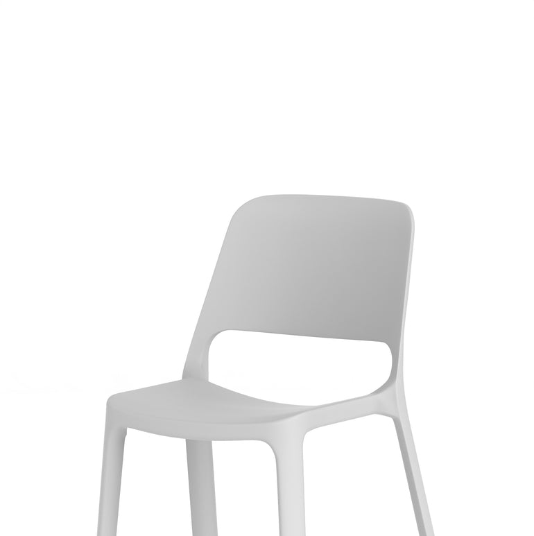 Nest Loop Stacking Cafe & Bistro Chair – Polypropylene, White/Grey/Blue, With or Without Arms, No Assembly, 5 Year Warranty – Modern Space-Saving Office Dining Seating