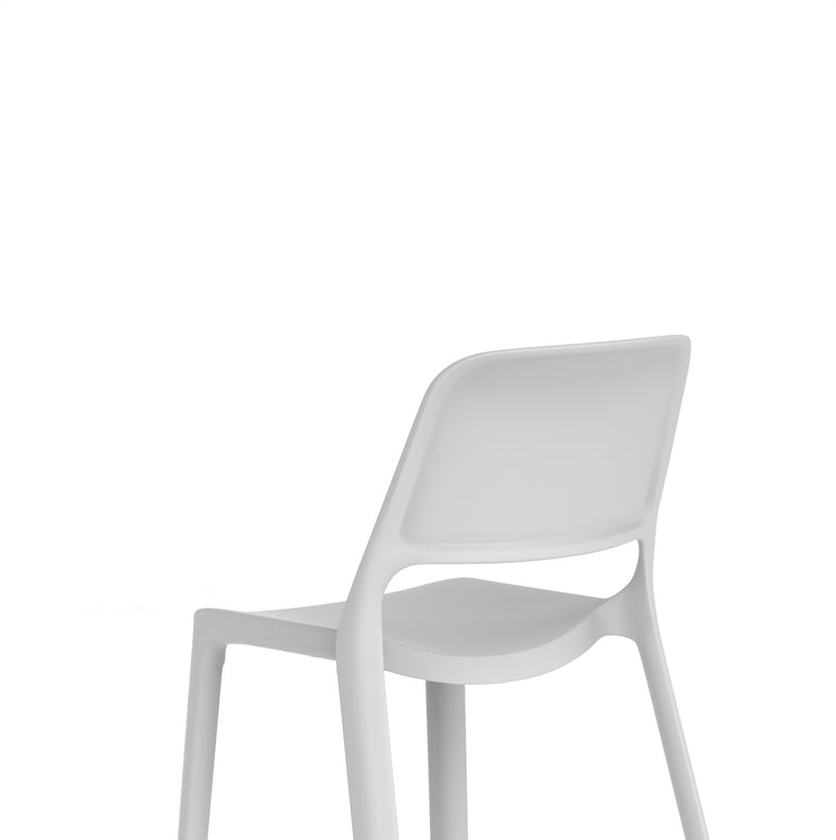 Nest Loop Stacking Cafe & Bistro Chair – Polypropylene, White/Grey/Blue, With or Without Arms, No Assembly, 5 Year Warranty – Modern Space-Saving Office Dining Seating