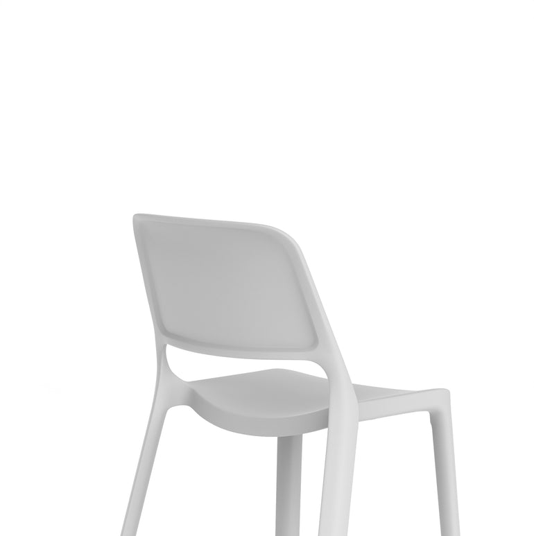 Nest Loop Stacking Cafe & Bistro Chair – Polypropylene, White/Grey/Blue, With or Without Arms, No Assembly, 5 Year Warranty – Modern Space-Saving Office Dining Seating