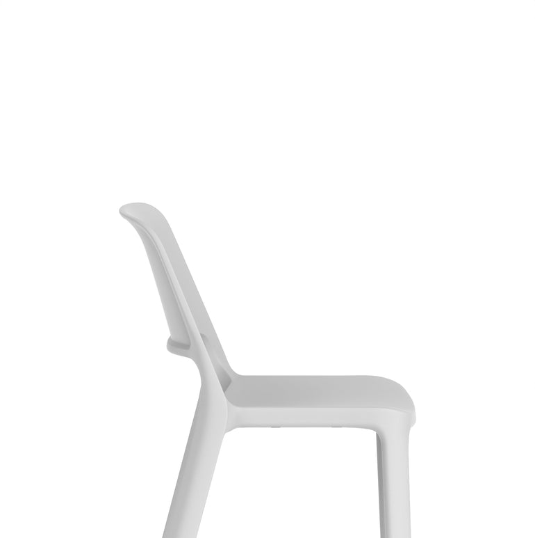 Nest Loop Stacking Cafe & Bistro Chair – Polypropylene, White/Grey/Blue, With or Without Arms, No Assembly, 5 Year Warranty – Modern Space-Saving Office Dining Seating