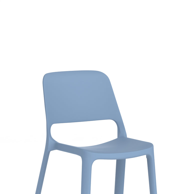 Nest Loop Stacking Cafe & Bistro Chair – Polypropylene, White/Grey/Blue, With or Without Arms, No Assembly, 5 Year Warranty – Modern Space-Saving Office Dining Seating