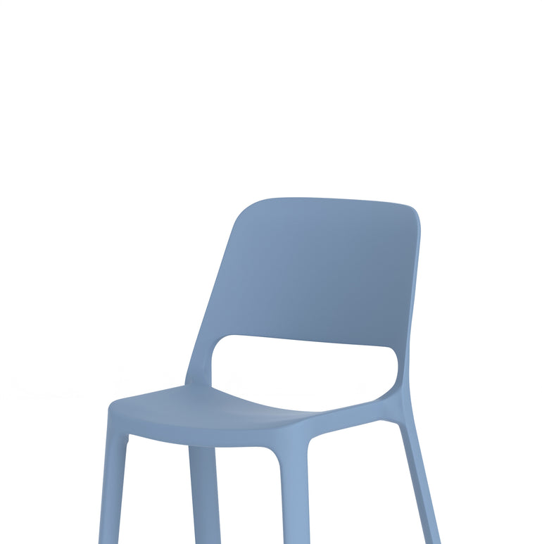Nest Loop Stacking Cafe & Bistro Chair – Polypropylene, White/Grey/Blue, With or Without Arms, No Assembly, 5 Year Warranty – Modern Space-Saving Office Dining Seating