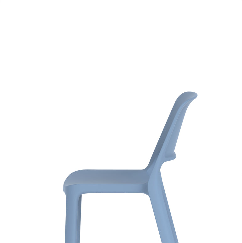 Nest Loop Stacking Cafe & Bistro Chair – Polypropylene, White/Grey/Blue, With or Without Arms, No Assembly, 5 Year Warranty – Modern Space-Saving Office Dining Seating