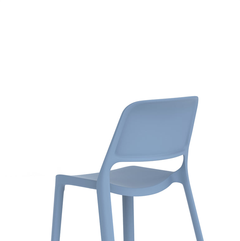 Nest Loop Stacking Cafe & Bistro Chair – Polypropylene, White/Grey/Blue, With or Without Arms, No Assembly, 5 Year Warranty – Modern Space-Saving Office Dining Seating