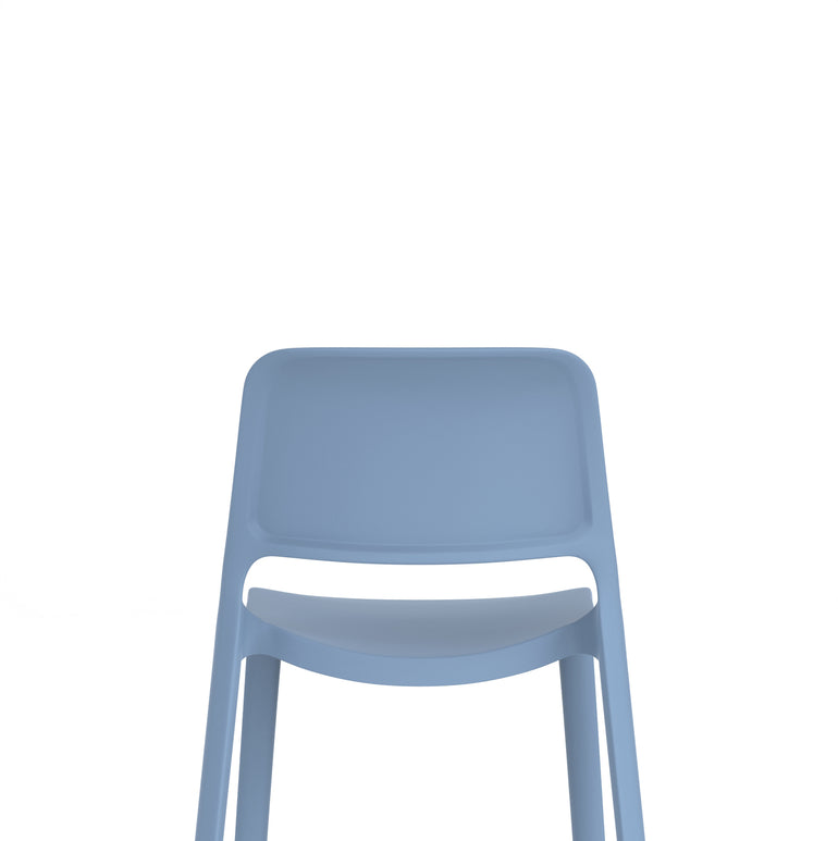 Nest Loop Stacking Cafe & Bistro Chair – Polypropylene, White/Grey/Blue, With or Without Arms, No Assembly, 5 Year Warranty – Modern Space-Saving Office Dining Seating