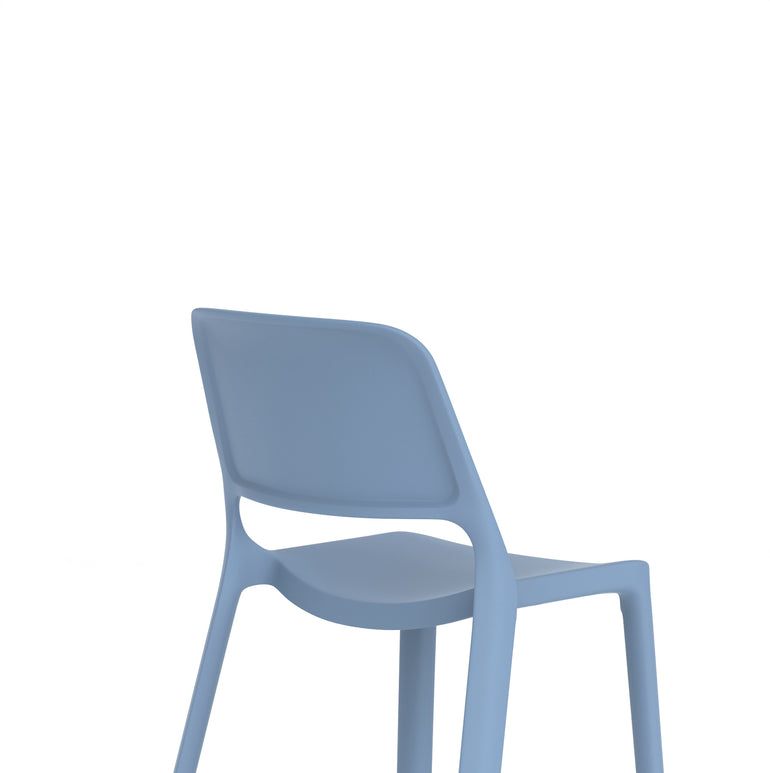 Nest Loop Stacking Cafe & Bistro Chair – Polypropylene, White/Grey/Blue, With or Without Arms, No Assembly, 5 Year Warranty – Modern Space-Saving Office Dining Seating