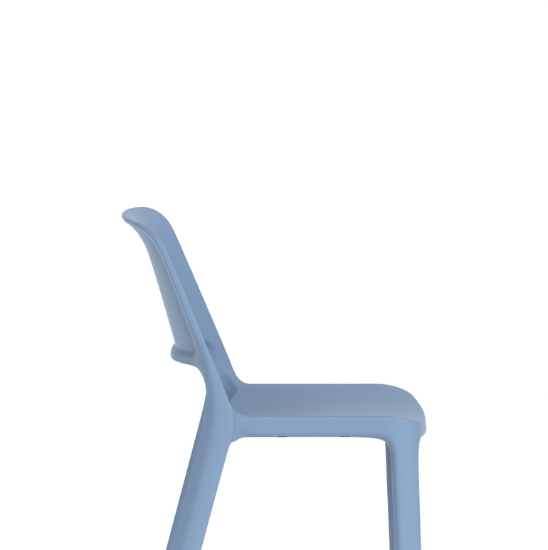 Nest Loop Stacking Cafe & Bistro Chair – Polypropylene, White/Grey/Blue, With or Without Arms, No Assembly, 5 Year Warranty – Modern Space-Saving Office Dining Seating