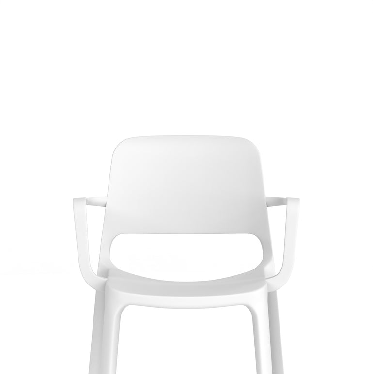 Nest Loop Stacking Cafe & Bistro Chair – Polypropylene, White/Grey/Blue, With or Without Arms, No Assembly, 5 Year Warranty – Modern Space-Saving Office Dining Seating