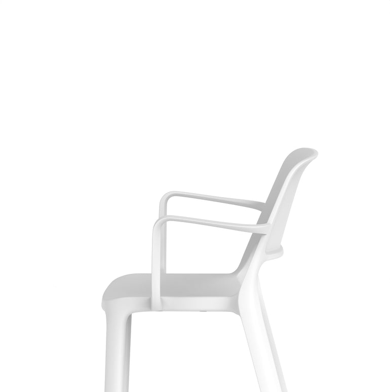 Nest Loop Stacking Cafe & Bistro Chair – Polypropylene, White/Grey/Blue, With or Without Arms, No Assembly, 5 Year Warranty – Modern Space-Saving Office Dining Seating