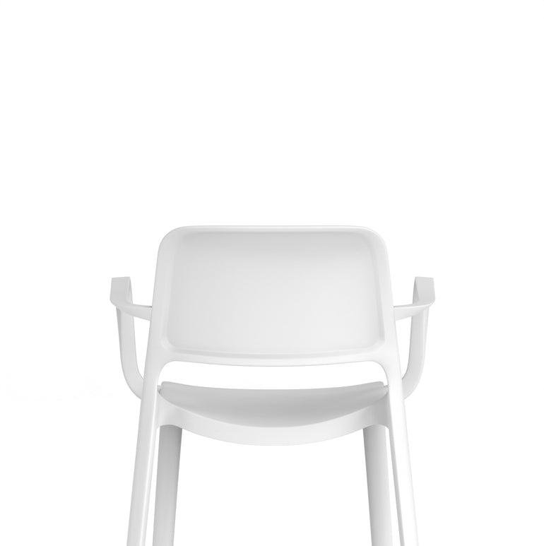 Nest Loop Stacking Cafe & Bistro Chair – Polypropylene, White/Grey/Blue, With or Without Arms, No Assembly, 5 Year Warranty – Modern Space-Saving Office Dining Seating