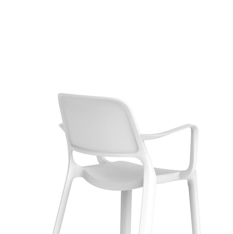 Nest Loop Stacking Cafe & Bistro Chair – Polypropylene, White/Grey/Blue, With or Without Arms, No Assembly, 5 Year Warranty – Modern Space-Saving Office Dining Seating