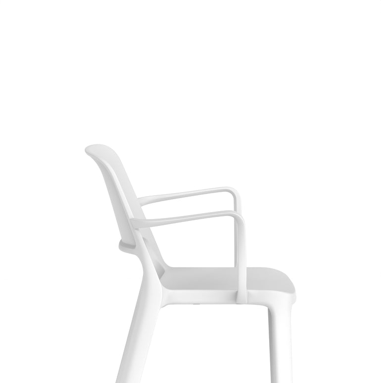 Nest Loop Stacking Cafe & Bistro Chair – Polypropylene, White/Grey/Blue, With or Without Arms, No Assembly, 5 Year Warranty – Modern Space-Saving Office Dining Seating