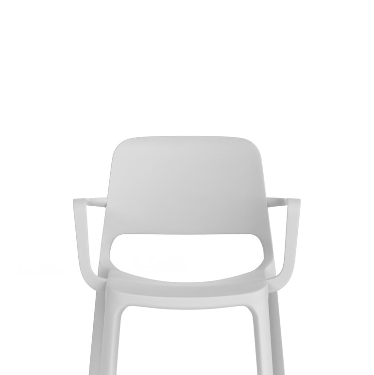 Nest Loop Stacking Cafe & Bistro Chair – Polypropylene, White/Grey/Blue, With or Without Arms, No Assembly, 5 Year Warranty – Modern Space-Saving Office Dining Seating