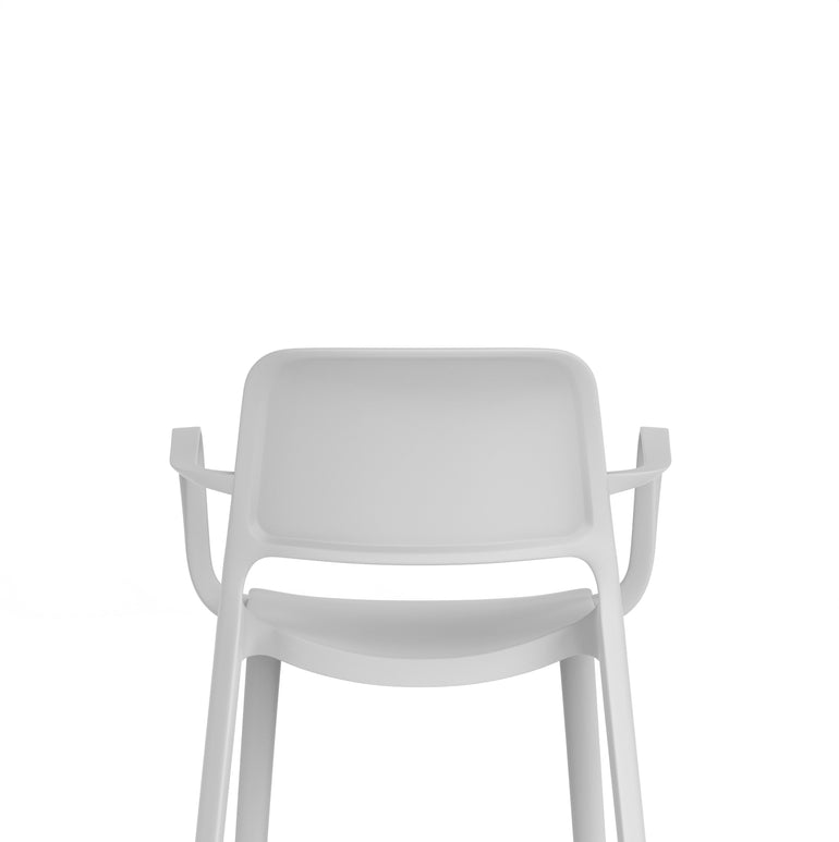 Nest Loop Stacking Cafe & Bistro Chair – Polypropylene, White/Grey/Blue, With or Without Arms, No Assembly, 5 Year Warranty – Modern Space-Saving Office Dining Seating