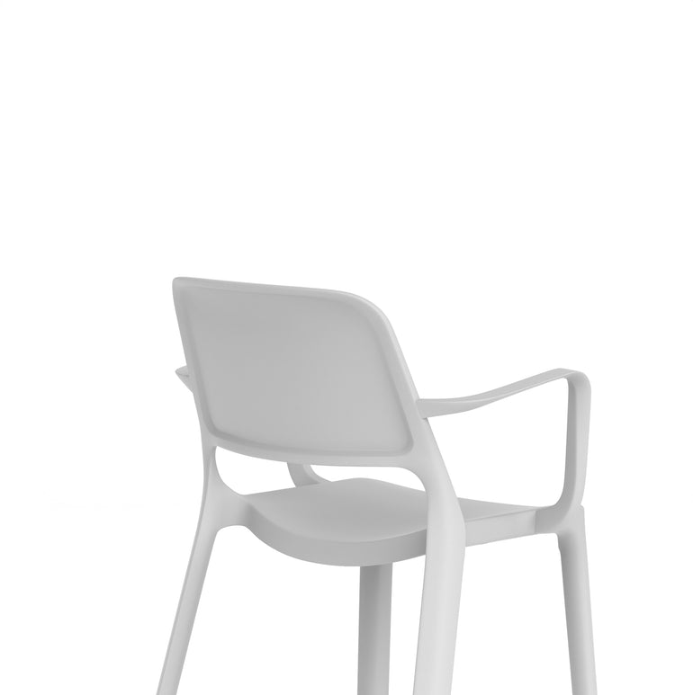Nest Loop Stacking Cafe & Bistro Chair – Polypropylene, White/Grey/Blue, With or Without Arms, No Assembly, 5 Year Warranty – Modern Space-Saving Office Dining Seating