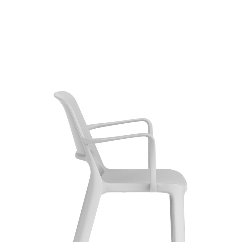 Nest Loop Stacking Cafe & Bistro Chair – Polypropylene, White/Grey/Blue, With or Without Arms, No Assembly, 5 Year Warranty – Modern Space-Saving Office Dining Seating